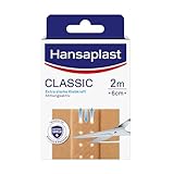 Hansaplast Classic Pflaster (2 m x 6 cm), zuschneidbare Wundpflaster mit extra...