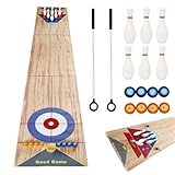 3 in 1 Shuffleboard Bowling Tischspiele 360x57cm, Tragbares Shuffleboard...