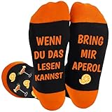 QXRXN Aperol Geschenk Socken Damen und Herren, Aperol Spritz Geschenk Socken...