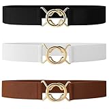 YyiFcg Elastischer Gürtel Damen, Taillengürtel Damen, 3er Set Mit Schlankem...