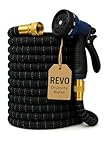 Revo Garten Flexibler Gartenschlauch 15 m – Hochdruckbeständig bis 30 Bar,...