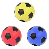 Idena 40226 - Softball 3-fach sortiert, ca. 12 cm Blau, Gelb oder Rot (Auswahl...