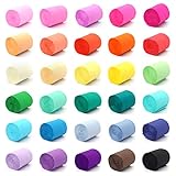 DAOUZL Krepppapier 30 Farben, Krepppapier bunt, Regenbogen Krepppapier, Party...