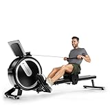 Sportstech PROwer Rudergerät für Zuhause, 32 Stufen Magnetwiderstand, LED...