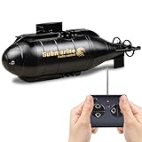 HUAJUN Mini Fernbedienung U-Boot Kinder Spielzeug, 6 Kanal RC Boot mit LED...