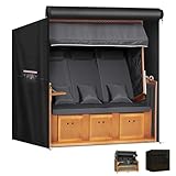 LAMUNI Strandkorb Abdeckplane Winterfest Strandkorb Hülle XXL Schutzhülle für...