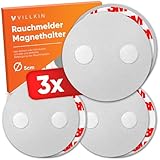 Villkin Rauchmelder Magnethalter - 3 Stück, ∅ 5cm - Magnetische Halterung...