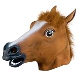 Retoo Pferdemaske für Halloween Maske Latex, Tiermaske Erwachsene, Pferd...