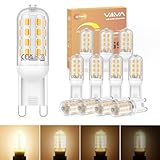 G9 LED Lampe Warmweiß Dimmbar - 12er Pack, 3000K 5W LED Leuchtmittel Ersatz 45W...