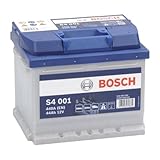 Bosch S4 001 Autobatterie 44 Ah - 440 A - 12 V, Blei-Säure-Batterie für...