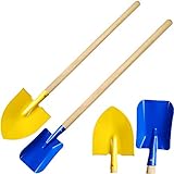 2 TLG. Set Kinder - Spatenschaufel/Spaten + Schaufel - aus Holz & Metall - BUNT...