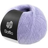 LANA GROSSA Soffio | Flauschiges Lace-Garn aus Merino- & Baumwolle mit 10%...
