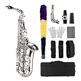 Btuty Saxophon Saxophon Eb Alt E flaches Messing geschnitztes Muster auf...