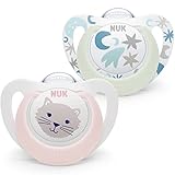 NUK Star Babyschnuller | 0–6 Monate | Day & Night Schnuller | BPA-freies...