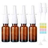 CoKeeSun 4 Stück Nasen Sprühflaschen, 10ml Glas Nasenspray Flasche Leer,...