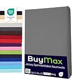 Buymax Spannbettlaken 100x200cm Baumwolle 100% Spannbetttuch Bettlaken Jersey,...