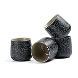 TEANAGOO Keramische japanische Teetasse, 7,2Oz / 205 ml, Charcoal Grey, H17, 4...