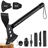 Freelander Axt Survival 10 in 1, Scharfe Outdoor Camping Axt mit Hacke, 44.5CM...