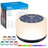 eSynic White Noise Machine Baby Weißes Rauschen Einschlafhilfe LED Stilllicht...