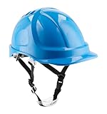 HÖGERT TECHNIK - Schutzhelm PLONER blau, Bauhelm aus ABS, EN 397,...
