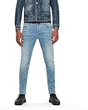 G-Star Herren 3301 Slim Jeans, Blau (lt indigo aged 51001-8968-8436), 34W / 32L