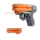 PIEXON Pfefferspraypistole JPX6 mit Laser und 4 Schuss Speedloader +...