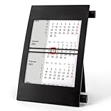Truento 3-Monats-Tischkalender für 2 Jahre (2025 & 2026) - mit Drehmechanik -...