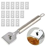 Edelstahl Ceranfeldschaber, Hochwertiger Kochfeldschaber inkl. 15...