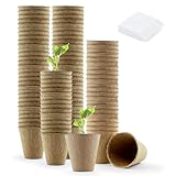 Muzhira Anzuchttöpfe, Ø 6 cm 50 Stück Sämlingstopf torffrei mit...