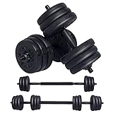 Wemk 2in1 Hantelset, 2er Set Professionell Hantel mit Hantelstangen, Kurzhanteln...