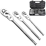 BINGCOBBER Flex-Kopf Ratschen-Set, 1/4 Zoll, 3/8 Zoll, 1/2 Zoll Antrieb, mit...