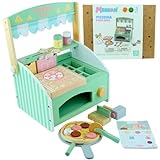 MERKAN, Pizza-Backset, für Kinder, Holz Pizzaöfen, Pizzastücke, versch....