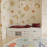 Juskys Funktionsbett Nalu 90x200 cm - Holz Bett mit Lattenrost & Schubladen -...