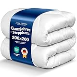 John Cotton New Way Bettdecke 200x200cm - Innovativ & Atmungsaktive Steppdecke...