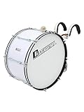 showking Set 2 x Bassdrums Marschtrommel MARCHERY, 24x12, weiß -...