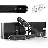 Anthony Brown® Rasiermesser in Schwarz oder Silber - einzigartiger Klingenkopf...
