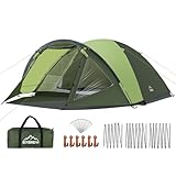 Gysrevi Camping Zelt mit Vorraum, Campingzelt für 3-4 Person, Kuppelzelt für 4...