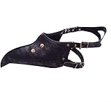 RongXuan Pest Arzt Maske Lange Nase Vogel Steampunk Schwarz Doctor Maske für...