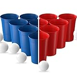 THEKENDORF - 22 Bierpong Becher Set - extra stabil - Made in Germany + 6 Bälle...