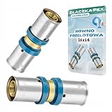 Rimex Pressfitting Kupplung PEX Muffe 16x16 mm, Pressfitting, Roverschluss,...