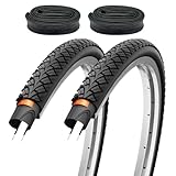 2er Set Fahrradreifen 28x1,50 Zoll 40-622 700x38c Pannenschutz mit Autoventil...