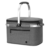 ALLCAMP Faltbar Isoliert Kühltasche - Einkaufskorb Thermo Mit Deckel,...