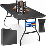 KESSER® Buffettisch Tisch klappbar Kunststoff 183x76 cm Campingtisch Partytisch...