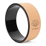 TREXO Yoga Rad Naturkork mit einem Durchmesser von 32 cm und einer Breite von 13...