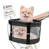 Valkental - Fahrradkorb für Hunde KLICKfix Kompatibel | Ideal als Einkaufskorb...