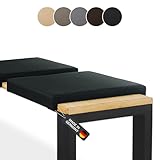 Lycce Bankauflage Klemmkissen 2 Leisten, Sitzkissen Kunstleder schwarz,...