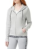 Tommy Hilfiger Damen Hoodie mit Reißverschluss Zipper, Grau (Grey Heather), S