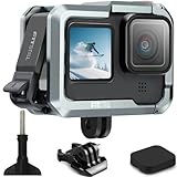 FiTSTILL Aluminium-Käfig-Schutzgehäuse für Go Pro Hero 12 11 10 9 Black mit...