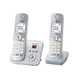 Panasonic KX-TG6822GS DECT Schnurlostelefon mit Anrufbeantworter (strahlungsarm,...