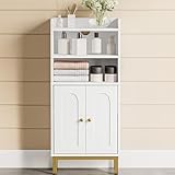 Hzuaneri Badezimmerschrank, Badschrank, Küchenschrank mit 2 offenen Fächern, 2...